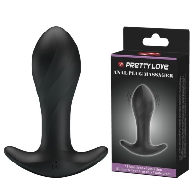 12 Fonksiyon 10,4 cm Titreşimli Silikon Anal Plug