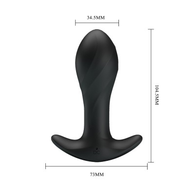 12 Fonksiyon 10,4 cm Titreşimli Silikon Anal Plug