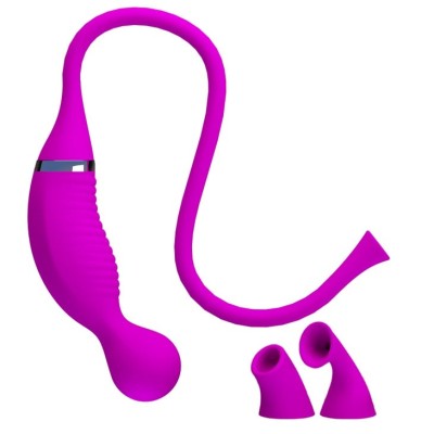 12 Fonksiyonlu Emme + Titreşimli 3 Başlıklı USB Şarjlı Klitoris Uyarıcı – Romance 3 in 1