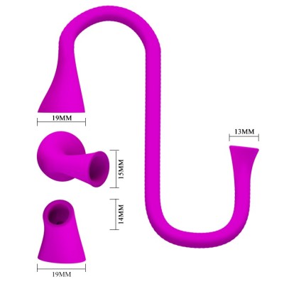 12 Fonksiyonlu Emme + Titreşimli 3 Başlıklı USB Şarjlı Klitoris Uyarıcı – Romance 3 in 1