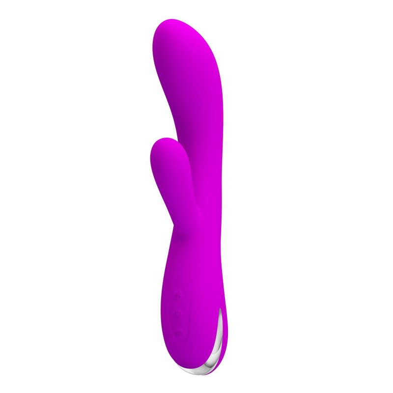 12 Fonksiyonlu Isıtmalı USB Şarjlı Çift Uçlu Rabbit Vibratör - Wilbur