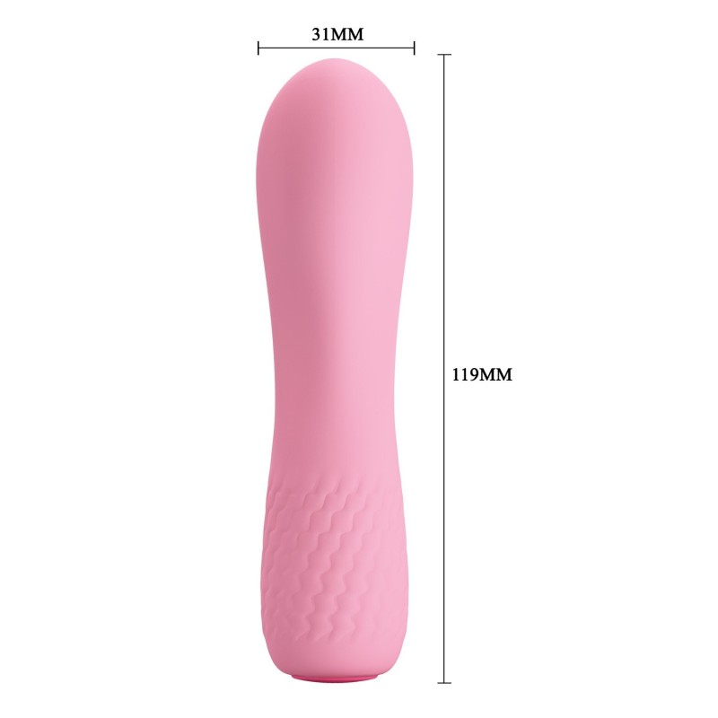 12 Fonksiyonlu USB Şarjlı G-Spot Vibratör - Alice (Pembe)