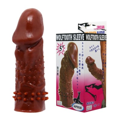 13 cm Klitoral Uyarıcılı Tırtıklı Penis Kılıfı