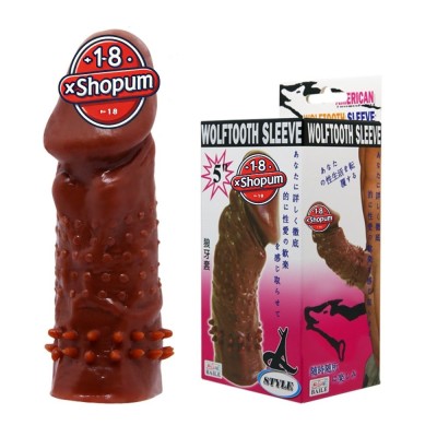 13 cm Klitoral Uyarıcılı Tırtıklı Penis Kılıfı