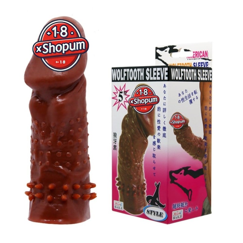 13 cm Klitoral Uyarıcılı Tırtıklı Penis Kılıfı