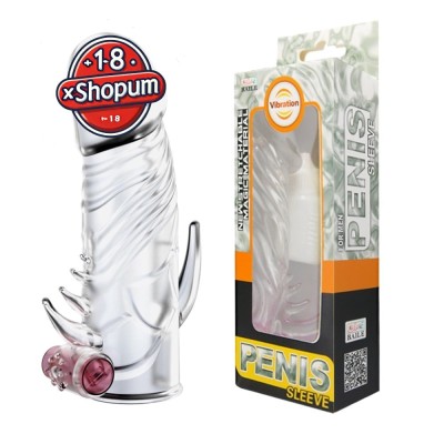 13 cm Titreşimli Klitoris Uyarıcılı Penis Kılıfı