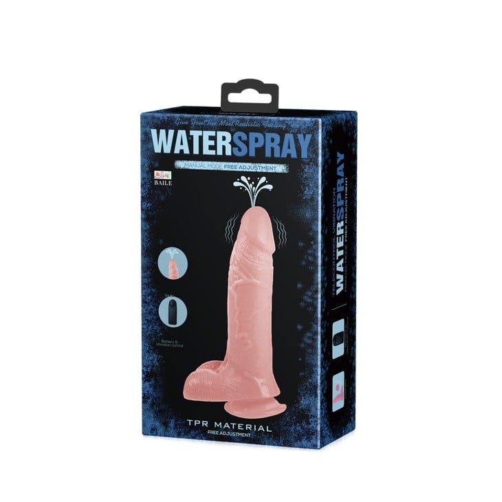 19,3 cm Belden Bağlamalı Su Fışkırtmalı Realistik Titreşimli Penis Anal Vajinal Dildo Mastürbatör