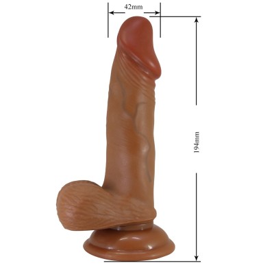 19,4 cm Çift Katmanlı Gerçekçi Belden Bağlamalı Dildo Penis – Zebulon