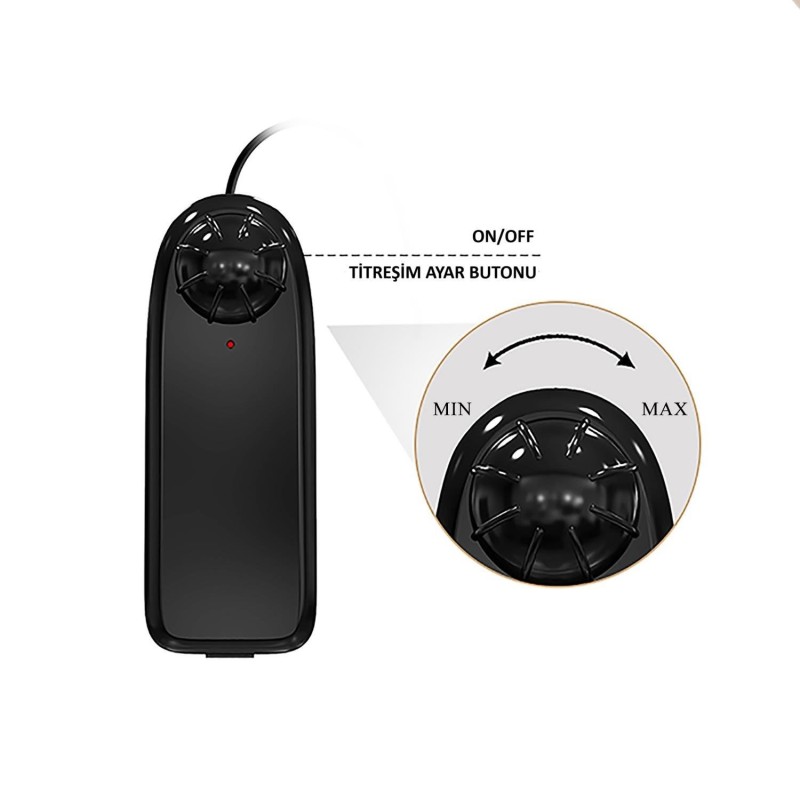 19,4 cm Çift Katmanlı Gerçekçi Titreşimli Dildo Vibratör Penis - Zebulon