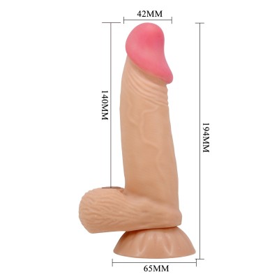 19,4 cm Çift Katmanlı Kıkırdak Yapılı Gerçekçi Dildo Penis - Duvall