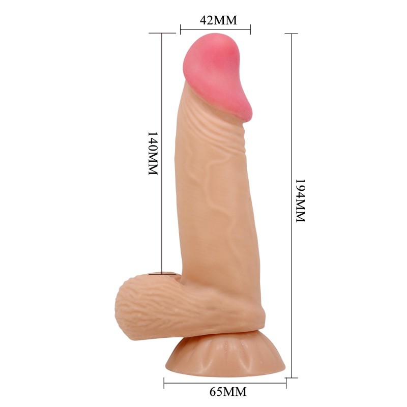 19,4 cm Çift Katmanlı Kıkırdak Yapılı Gerçekçi Dildo Penis - Duvall
