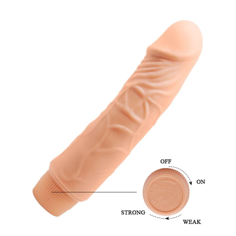 19,5 cm Damarlı Realistik Güçlü Titreşimli Dildo Penis