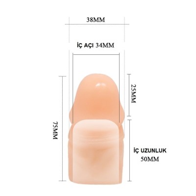 2,5 cm Uzatmalı Penis Kılıfı