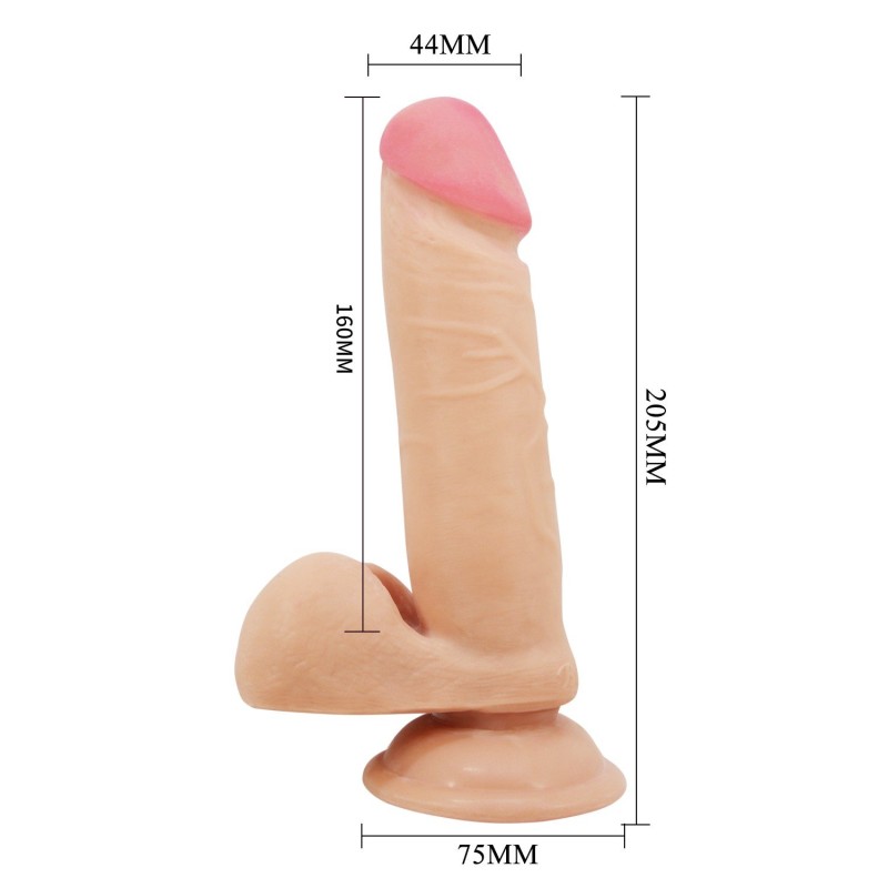 20,5 cm Çift Katmanlı Gerçekçi Belden Bağlamalı Dildo Penis - Creel