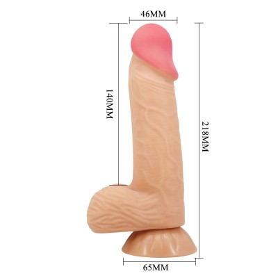 20,6 cm Kıkırdak Yapılı Çift Katmanlı Gerçekçi Dildo Penis - Lisle