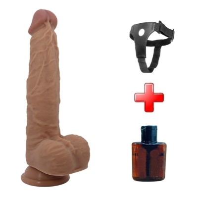 21 cm İleri Geri Hareketli Uzaktan Kumandalı Manyetik Şarjlı Gerçekçi Belden Bağlamalı Penis - Jonathan