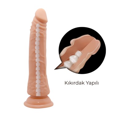 21 cm Kıkırdak Yapılı Realistik Dildo Penis