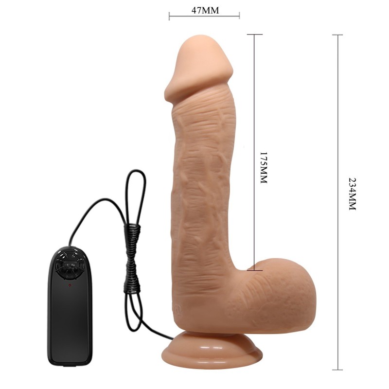 22,2 cm Titreşimli Belden Bağlamalı Realistik Vantuzlu Dildo Penis - Johnson