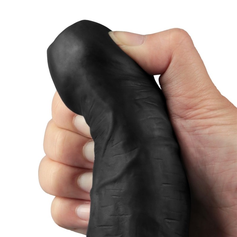 22.6 cm USB Şarjlı Yeni Nesil Realistik Titreşimli Zenci Dildo Penis