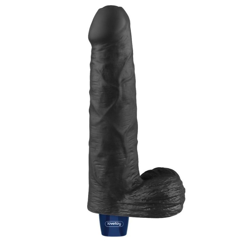 22.6 cm USB Şarjlı Yeni Nesil Realistik Titreşimli Zenci Dildo Penis