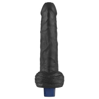 22.6 cm USB Şarjlı Yeni Nesil Realistik Titreşimli Zenci Dildo Penis