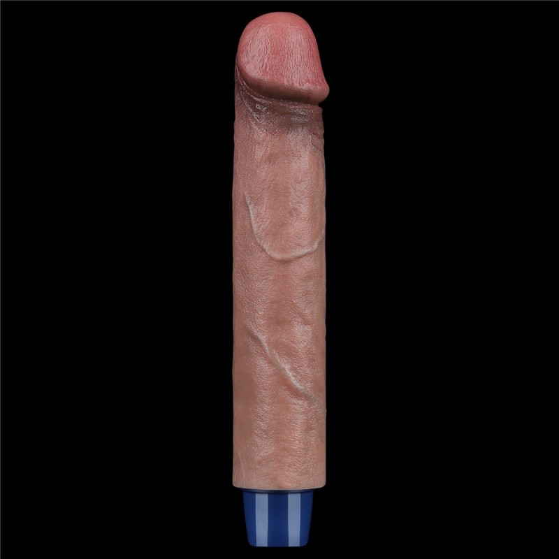 22.8 cm USB Şarjlı Yeni Nesil Realistik Testissiz Titreşimli Zenci Dildo Penis