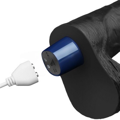 22.6 cm USB Şarjlı Yeni Nesil Realistik Titreşimli Zenci Dildo Penis