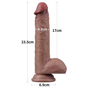 23.5 cm Belden Bağlamalı Realistik Çift Katmanlı Yeni Nesil Silikon Dildo Penis