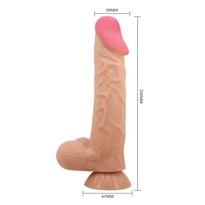 24 cm Kıkırdak Yapılı Çift Katmanlı Gerçekçi Dildo Penis - Orton