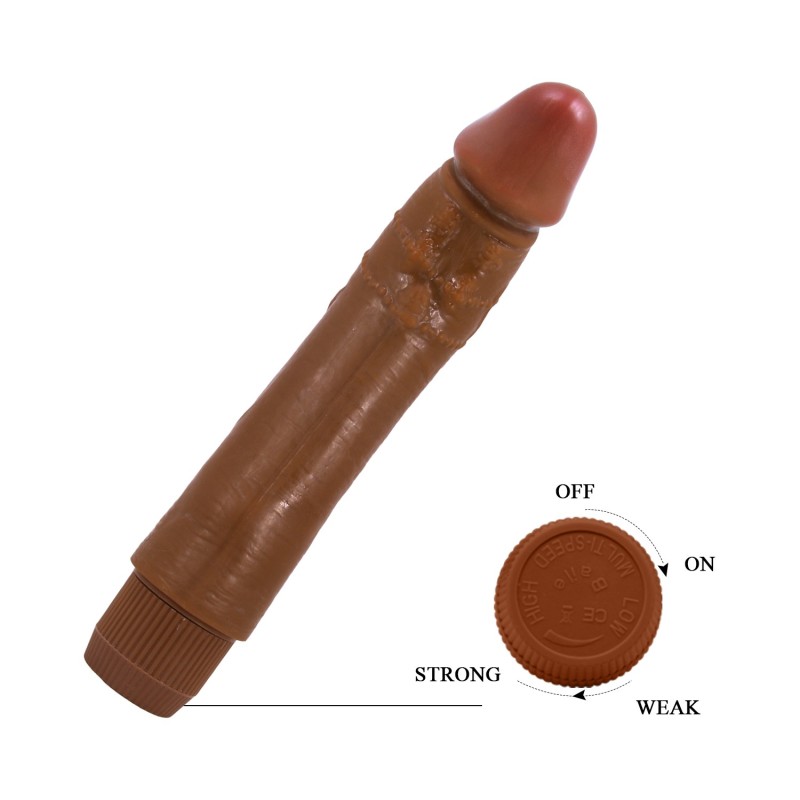 24 cm Realistik Güçlü Titreşimli Melez Dildo Penis