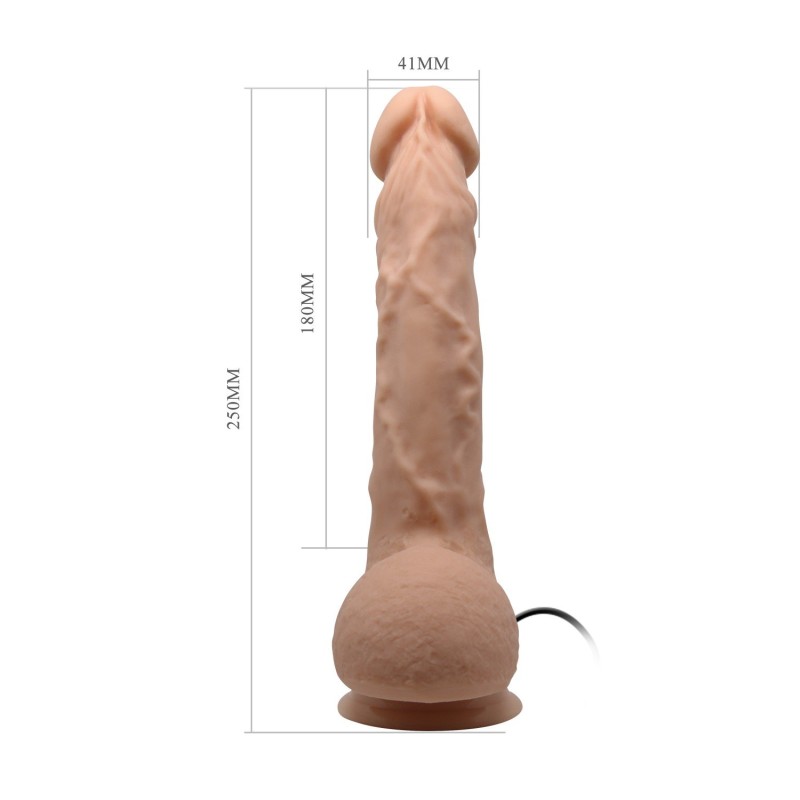 24 cm Titreşimli Realistik Belden Bağlamalı Vantuzlu Dildo Penis - Jason