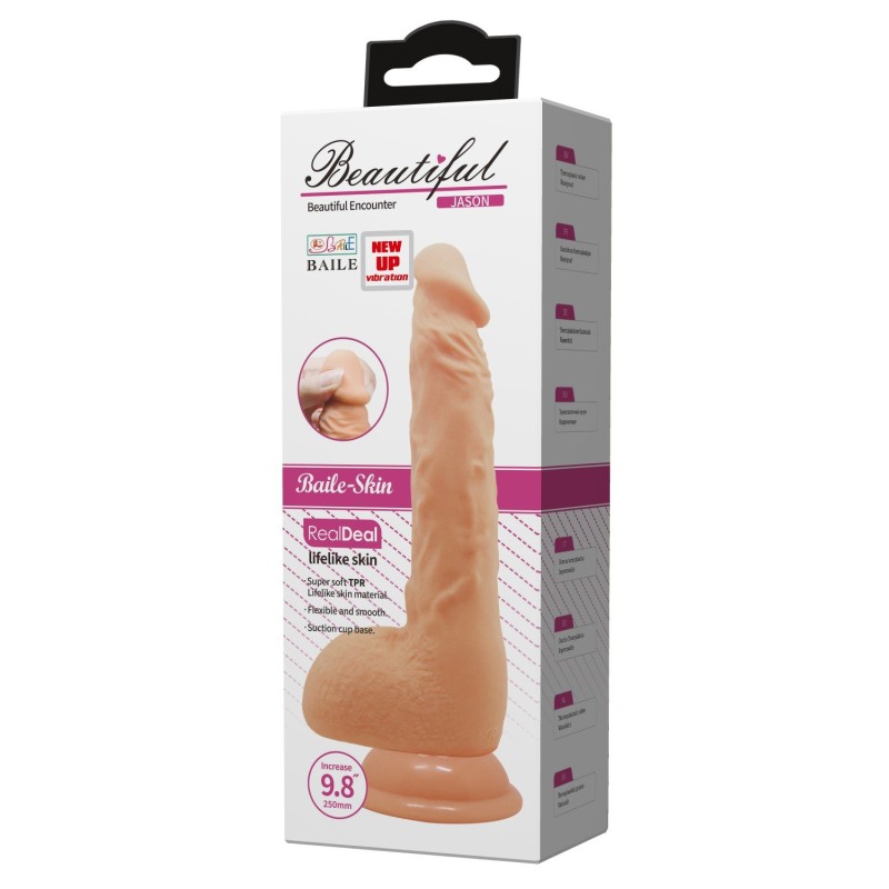 24 cm Titreşimli Realistik Belden Bağlamalı Vantuzlu Dildo Penis - Jason