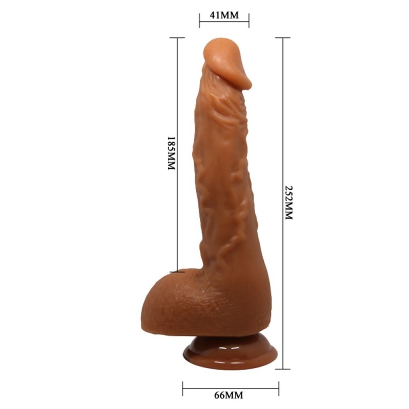 25,2 cm Realistik Vantuzlu Melez Dildo Penis - Jason