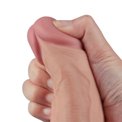 25.3 cm USB Şarjlı Yeni Nesil Realistik Titreşimli Ten Dildo Penis