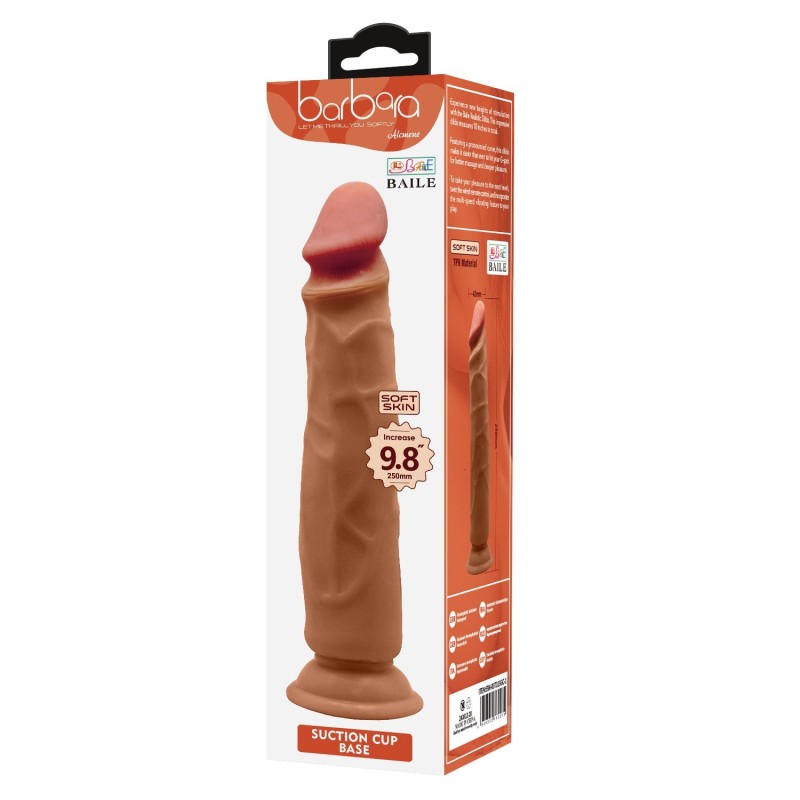 25 cm SoftSkin Melez Realistik Vantuzlu Dildo Penis