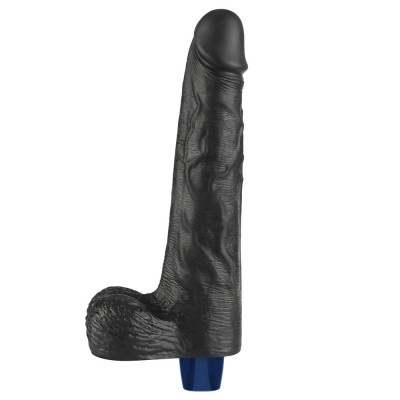25.3 cm USB Şarjlı Yeni Nesil Realistik Titreşimli Zenci Dildo Penis