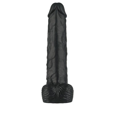 25.3 cm USB Şarjlı Yeni Nesil Realistik Titreşimli Zenci Dildo Penis