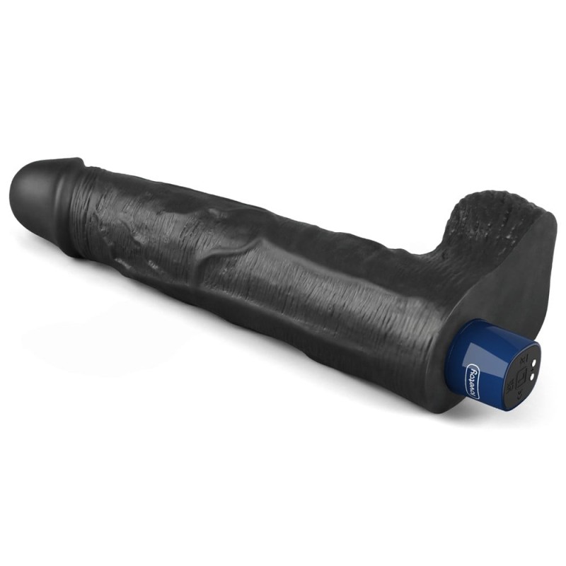 25.3 cm USB Şarjlı Yeni Nesil Realistik Titreşimli Zenci Dildo Penis