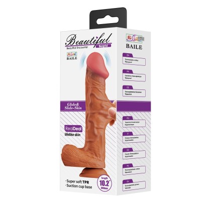 26 cm Belden Bağlamalı Çift Katmanlı Gerçekçi Titreşimli Dildo Vibratör Penis – Bergrisi