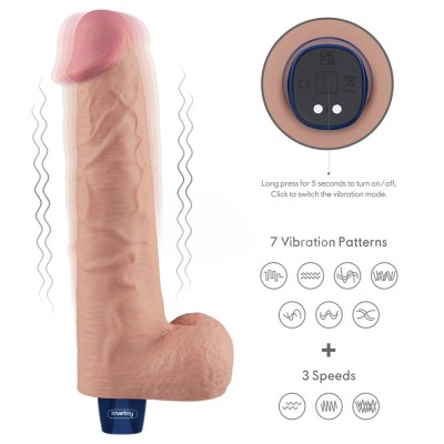 27.2 cm USB Şarjlı Yeni Nesil Realistik Titreşimli Ten Dildo Penis