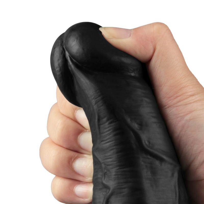27.2 cm USB Şarjlı Yeni Nesil Realistik Titreşimli Zenci Dildo Penis