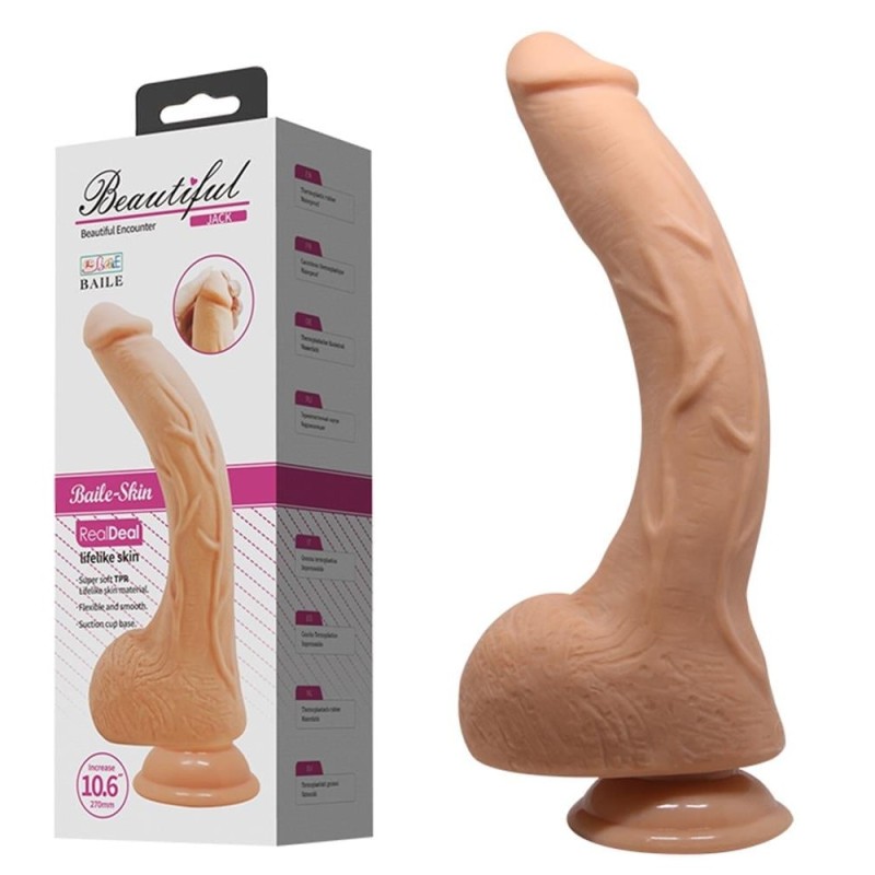 27 cm Gerçekçi Kalın Dildo Penis - Jack