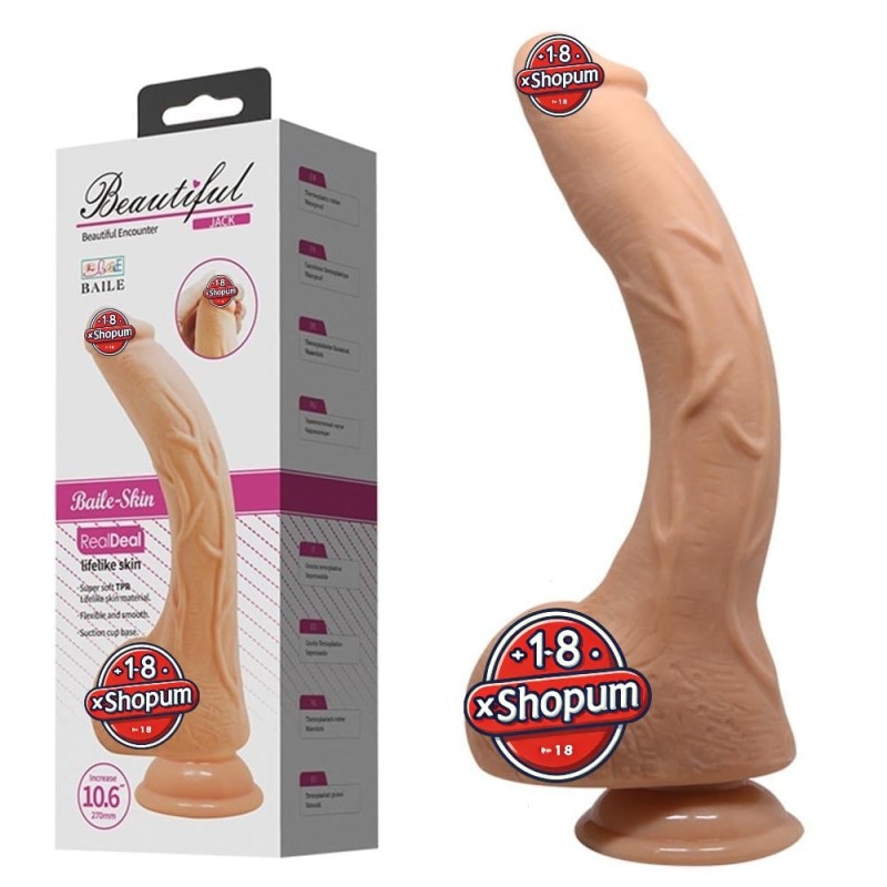 27 cm Gerçekçi Kalın Dildo Penis - Jack