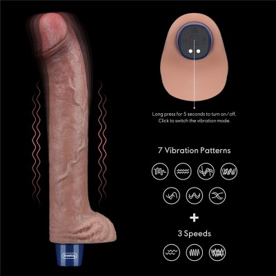27 cm USB Şarjlı Yeni Nesil Realistik Titreşimli Dildo Penis