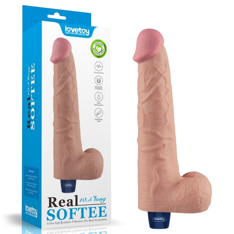 27.2 cm USB Şarjlı Yeni Nesil Realistik Titreşimli Ten Dildo Penis