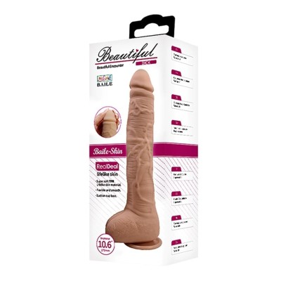 28 cm Belden Bağlamalı Büyük Boy Realistik Vantuzlu Dildo Penis - Dick