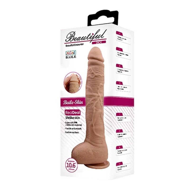 28 cm Belden Bağlamalı Büyük Boy Realistik Vantuzlu Dildo Penis - Dick