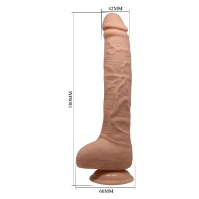 28 cm Belden Bağlamalı Büyük Boy Realistik Vantuzlu Dildo Penis - Dick