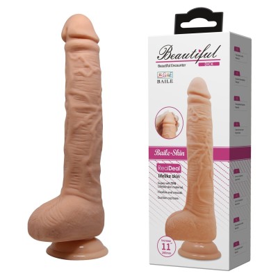 28 cm Belden Bağlamalı Büyük Boy Realistik Vantuzlu Dildo Penis - Dick