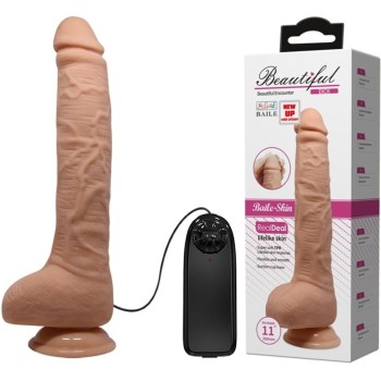 28 cm Titreşimli Gerçekçi Kalın Dildo Penis - Dick